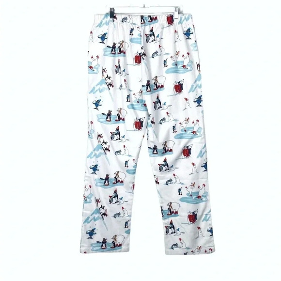 NEW Company Store Mens Pajamas Medium Flannel Thermal Snowman Bear Dad Gift PJs - Picture 3 of 15